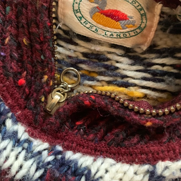 Vintage Marsh Landing 90s sweater oversized size small. Excellent! Fair aisle - Picture 4 of 4